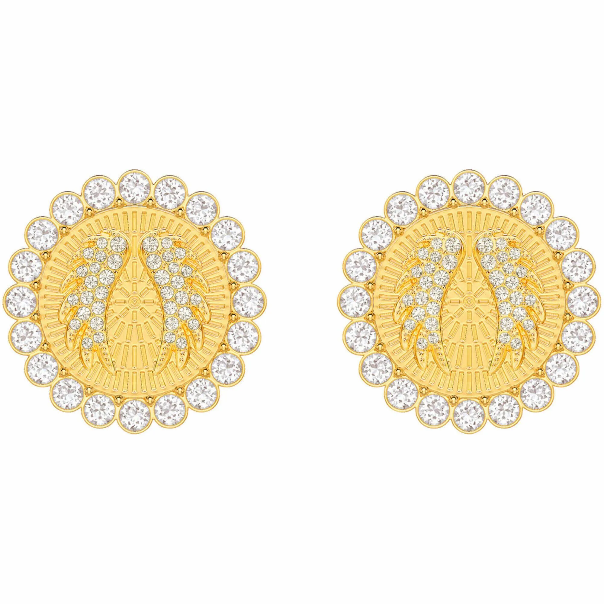 Swarovski Jewelry Swarovski Women's Clip Earring - Lucky Goddess White Crystal Gold Plated | 5464120