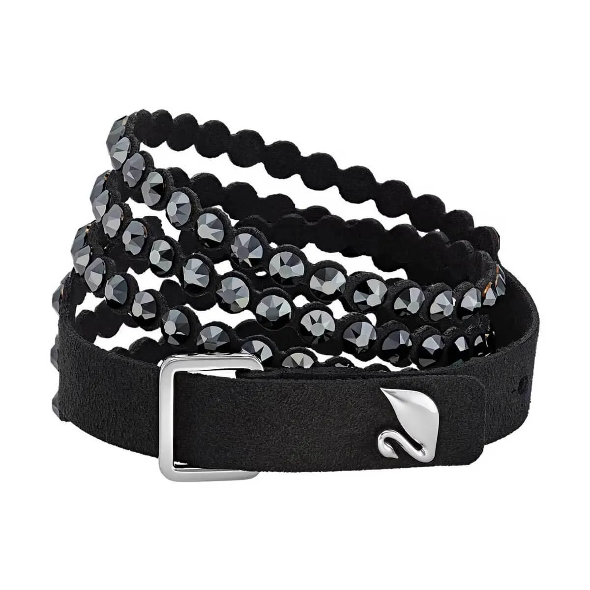 Swarovski Jewelry Swarovski Women's Double-Wrap Bracelet - Power Black Rhodium Plated Crystals | 5512512