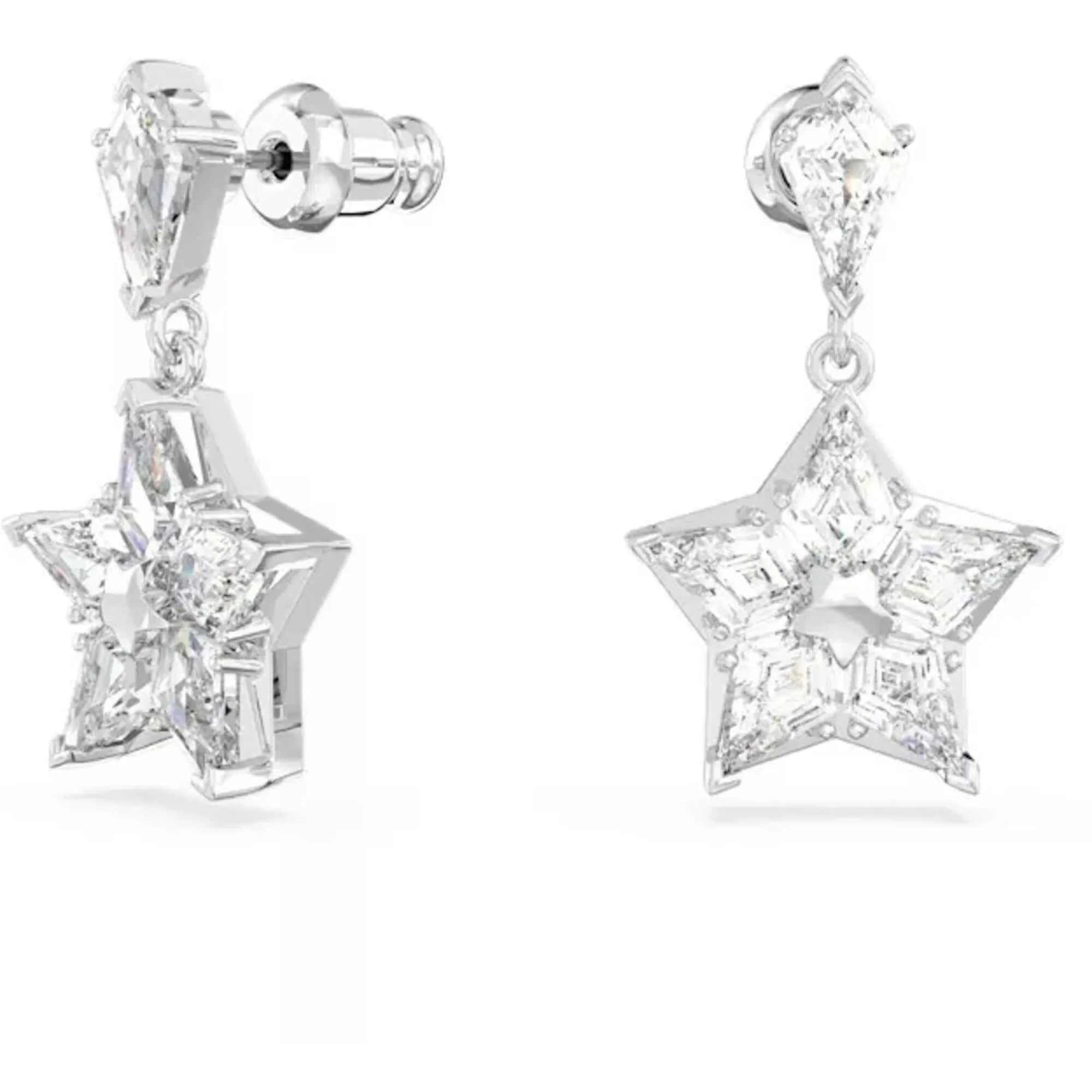 Swarovski Jewelry Swarovski Women's Drop Earrings - Stella Kite Cut Star White Rhodium Plated | 5652002