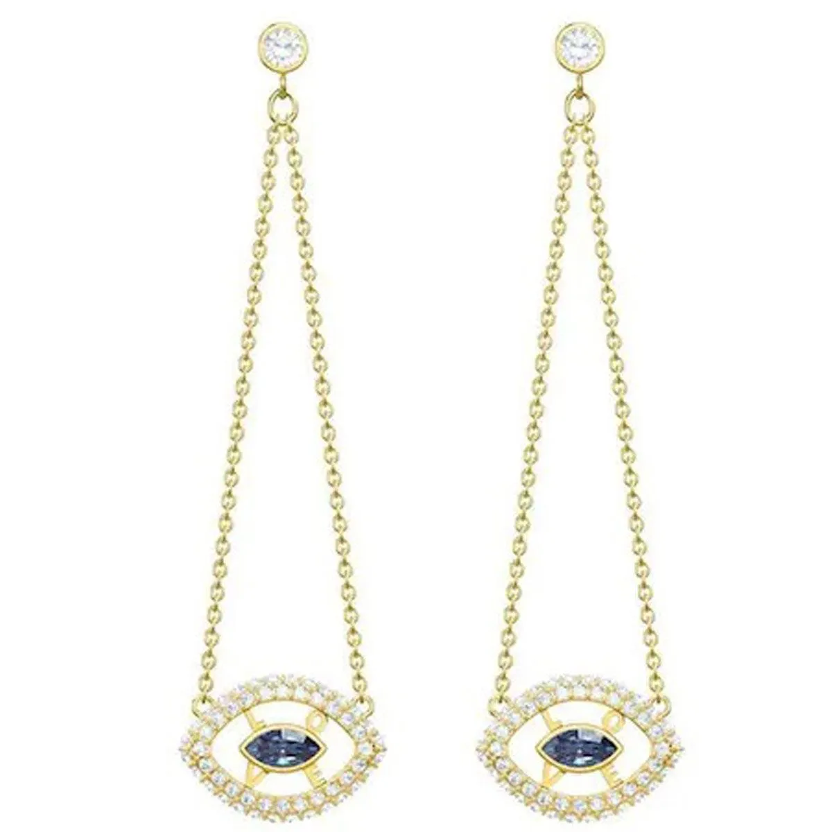 Swarovski Jewelry Swarovski Women's Earrings - Admiration Evil Eye Crystal Gold | 5445866