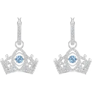 Swarovski Jewelry Swarovski Women's Earrings - Bee A Queen Blue Crown Silver Rhodium Plated | 5501081