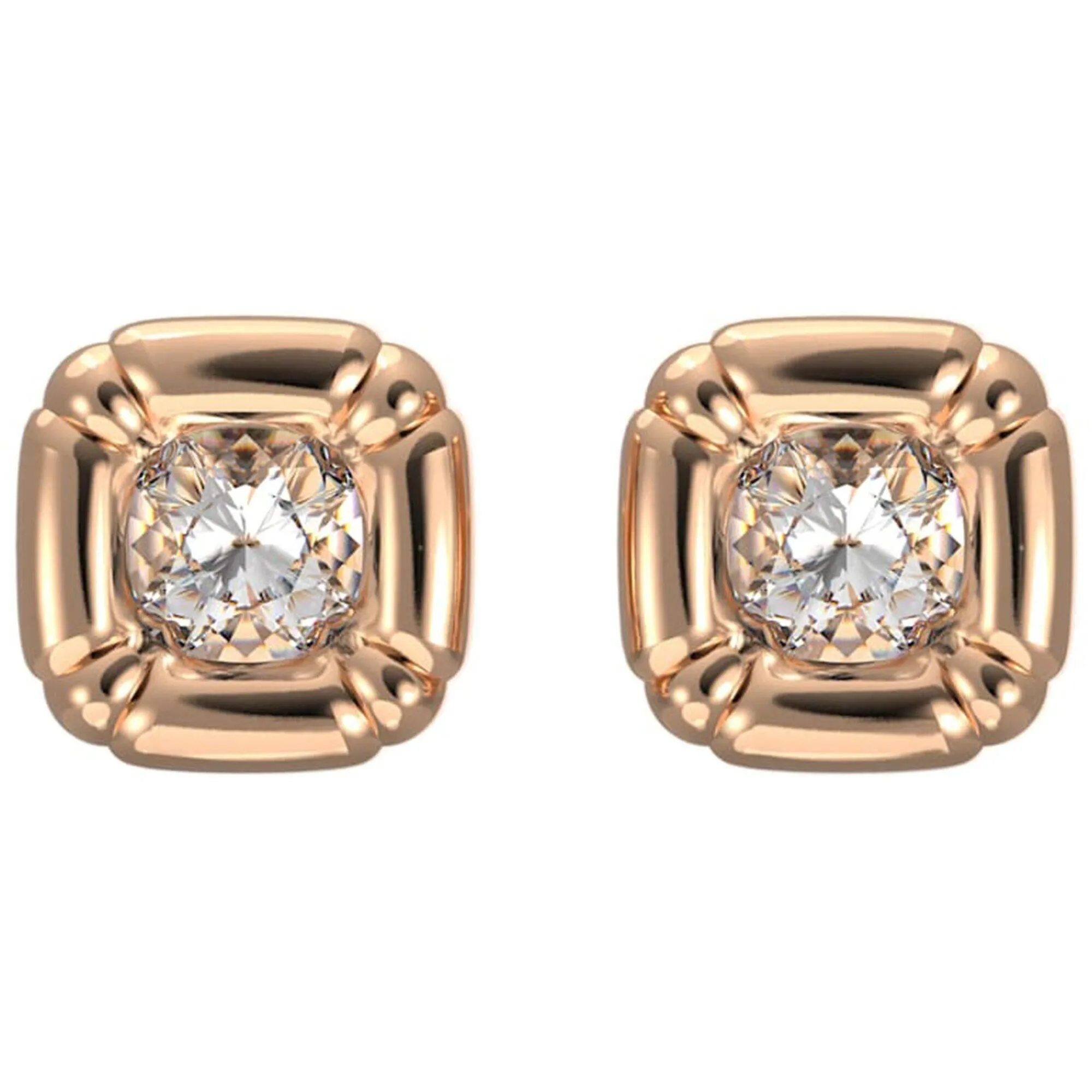 Swarovski Jewelry Swarovski Women's Earrings - Dulcis Cushion Cut Rose Gold Tone Plated Stud | 5617910