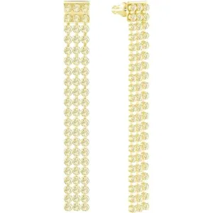 Swarovski Jewelry Swarovski Women's Earrings - Fit Gold Plated Long Dangle with White Crystals | 5364807