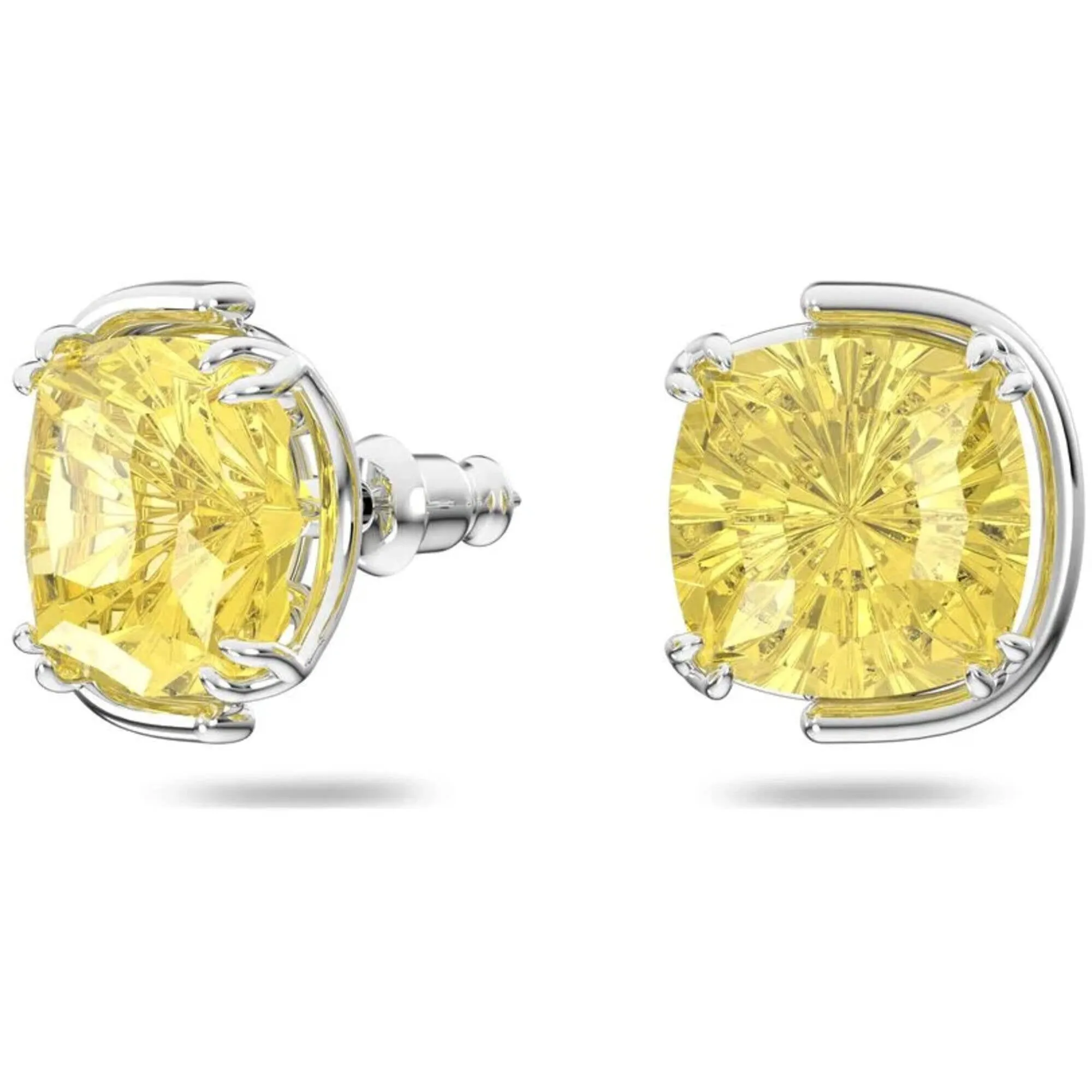 Swarovski Jewelry Swarovski Women's Earrings - Harmonia Yellow Cushion Cut Crystals Stud | 5616511