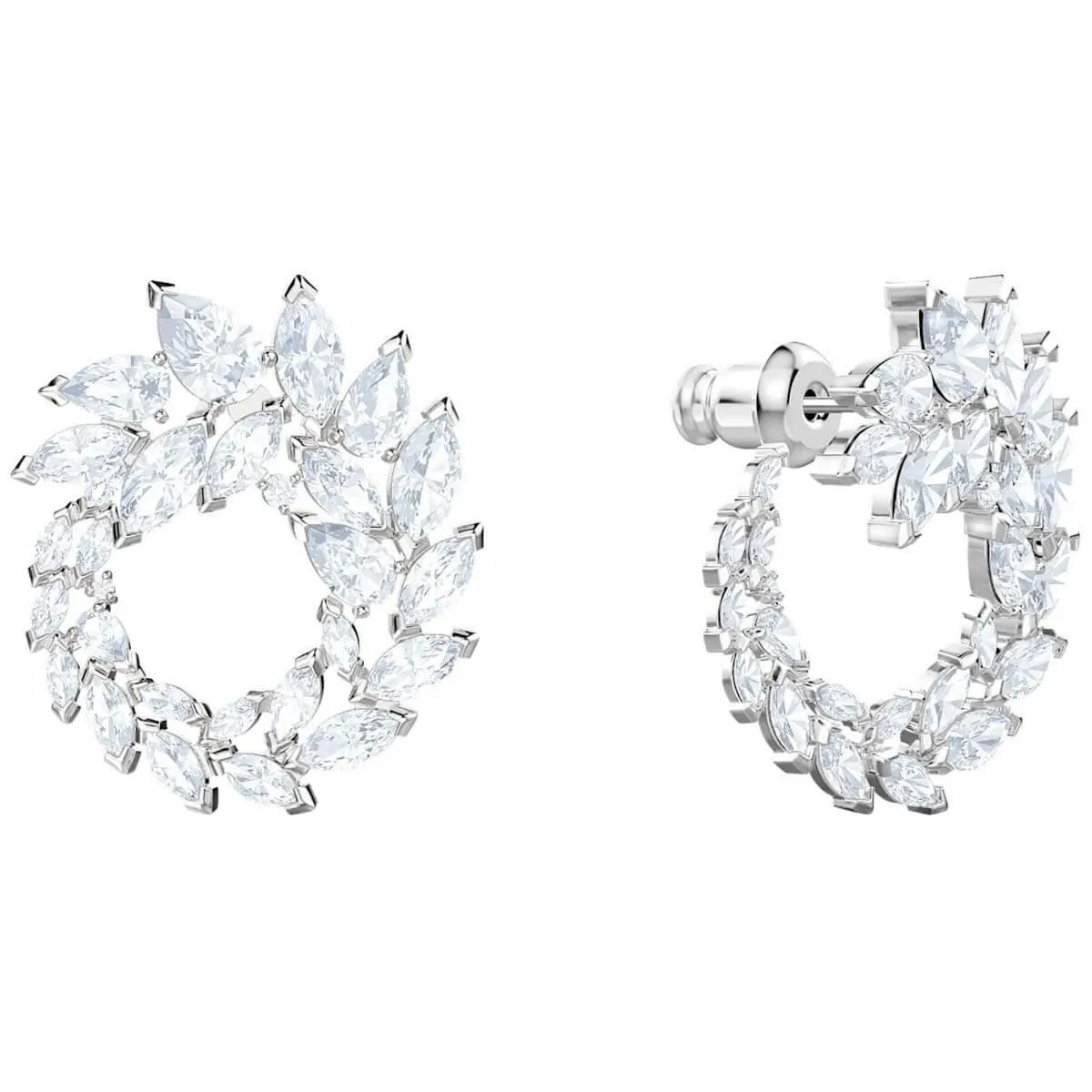 Swarovski Jewelry Swarovski Women's Earrings - Louison Rhodium Plated Czech White Crystal | 5450934