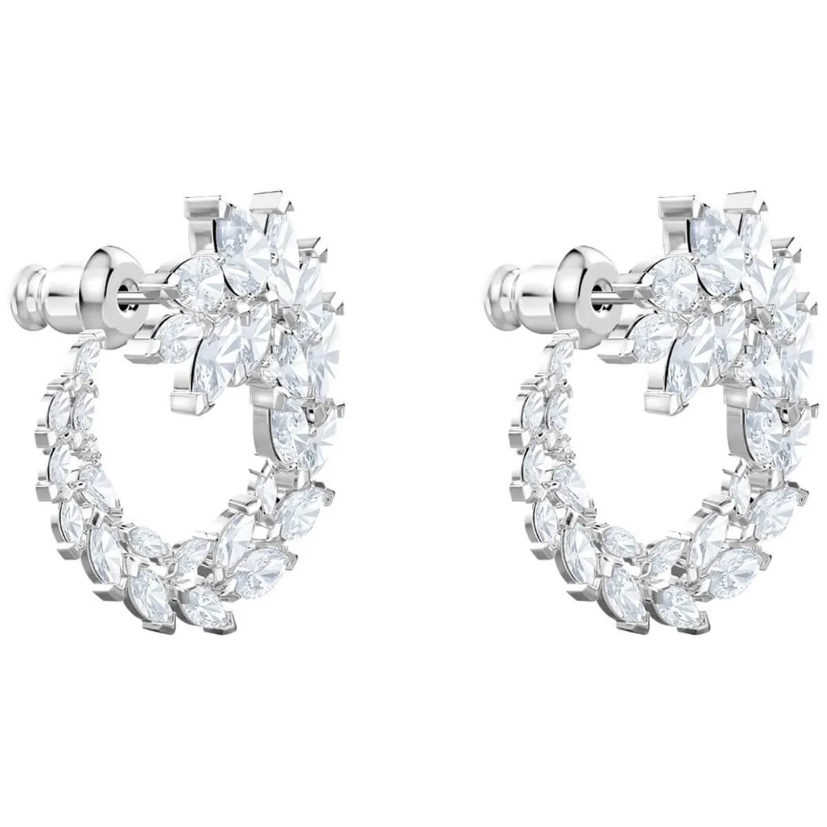 Swarovski Jewelry Swarovski Women's Earrings - Louison Rhodium Plated Czech White Crystal | 5450934