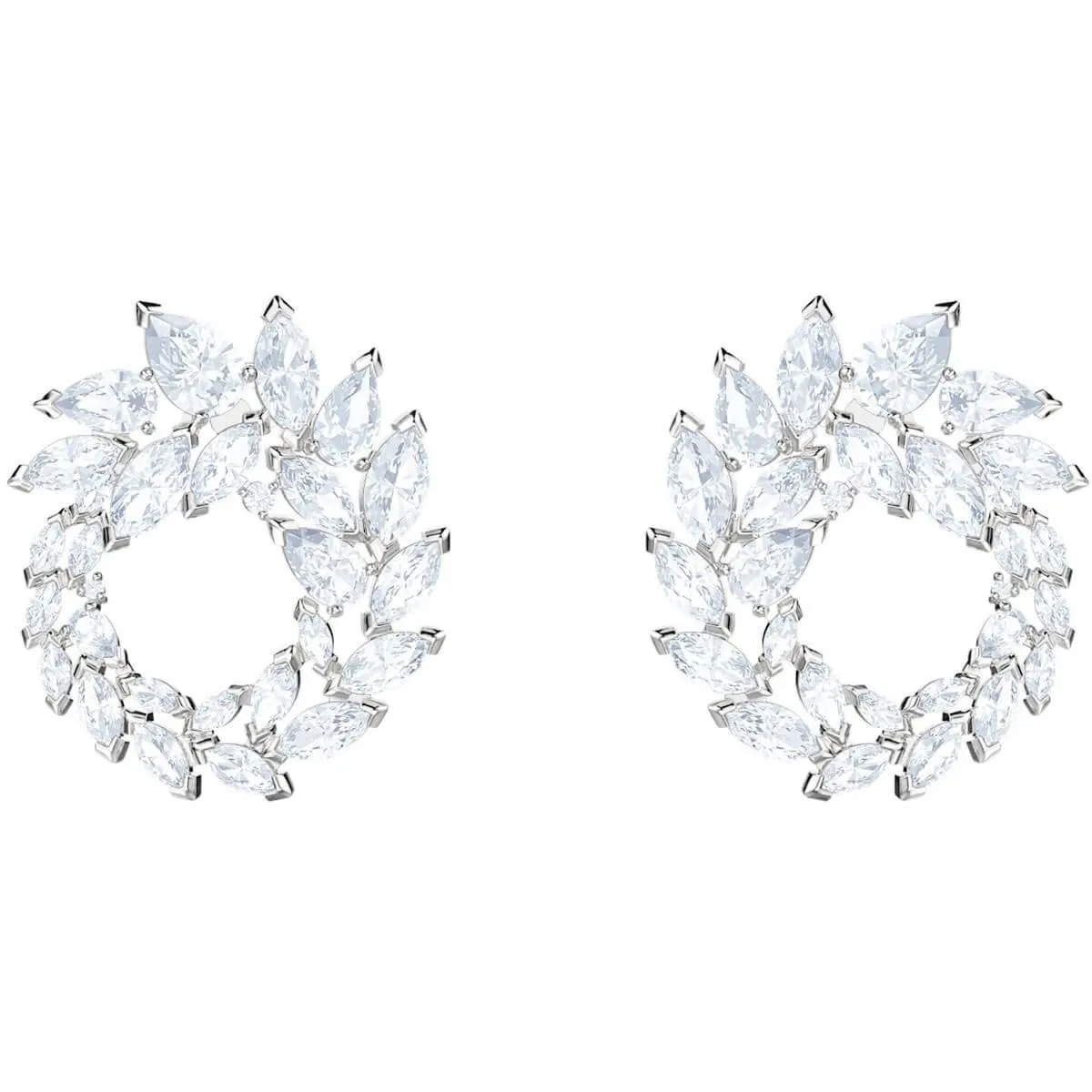 Swarovski Jewelry Swarovski Women's Earrings - Louison Rhodium Plated Czech White Crystal | 5450934