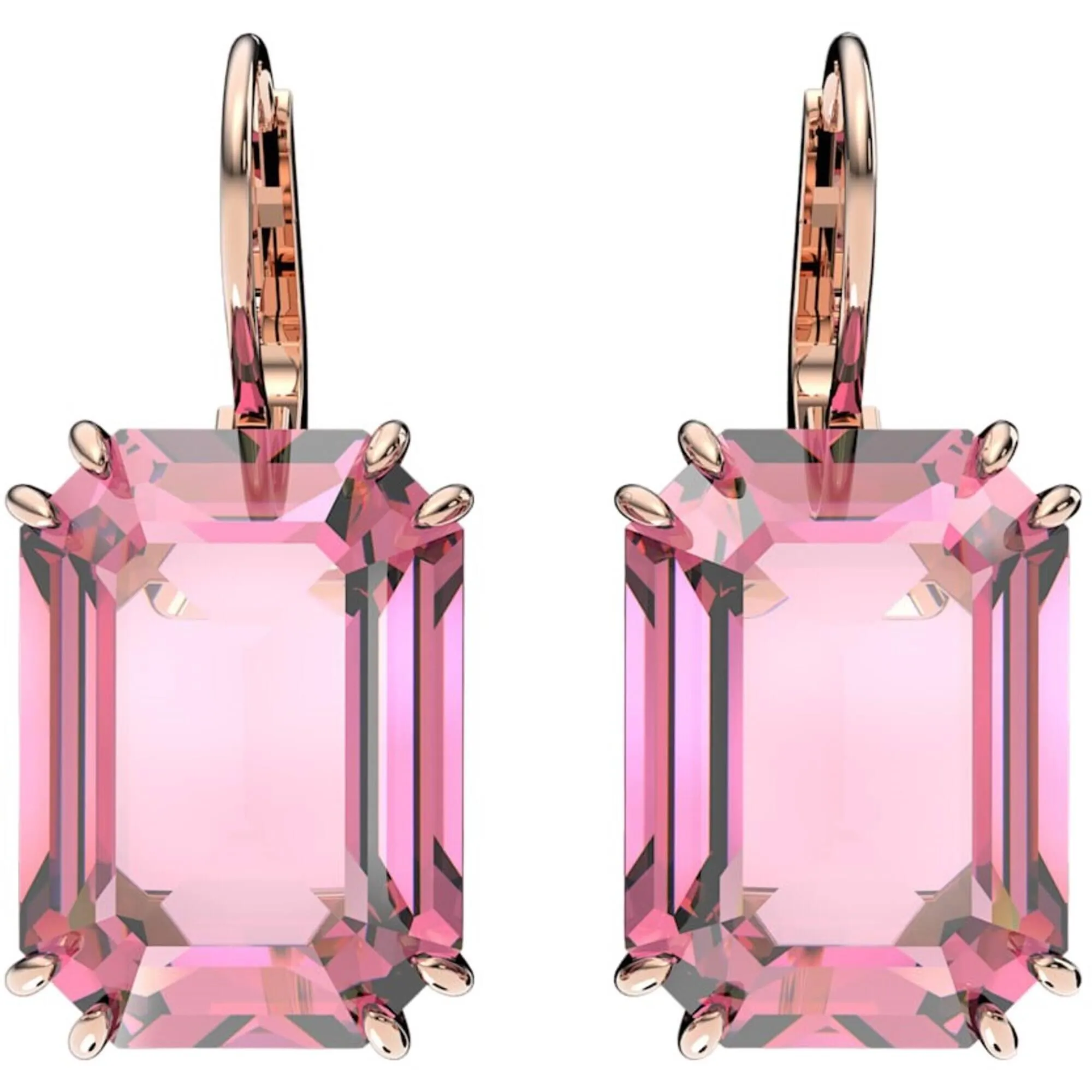 Swarovski Jewelry Swarovski Women's Earrings - Millenia Octagon Cut Pink Drop Rose Gold Tone | 5619502