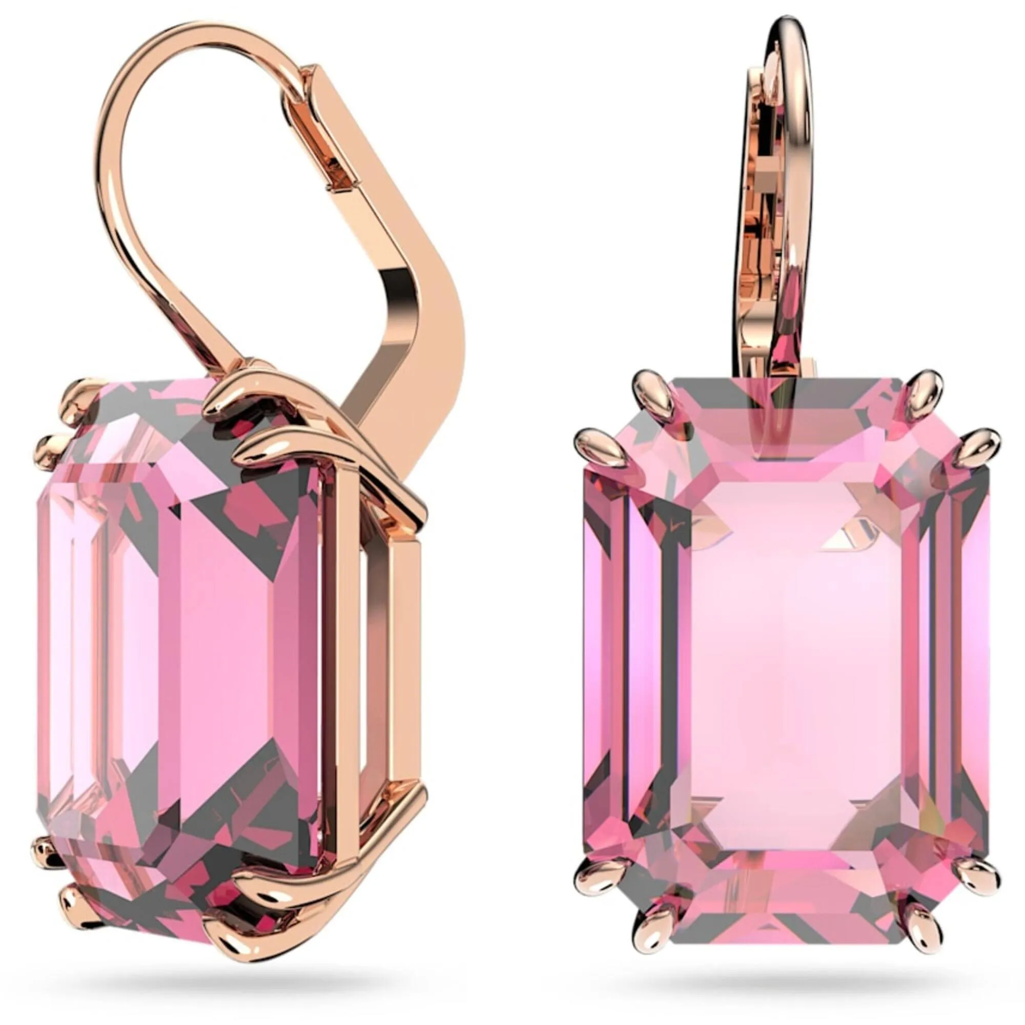 Swarovski Jewelry Swarovski Women's Earrings - Millenia Octagon Cut Pink Drop Rose Gold Tone | 5619502