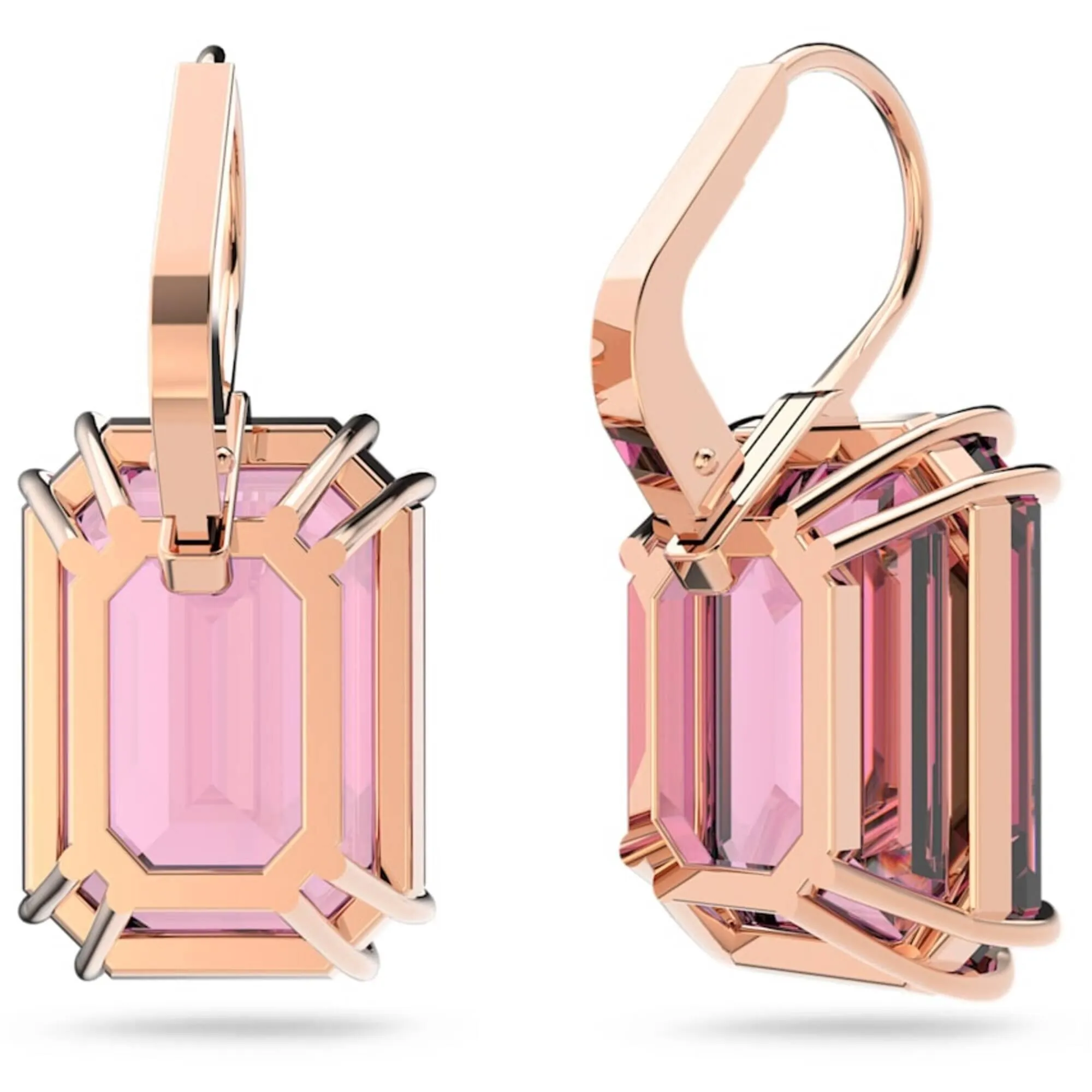 Swarovski Jewelry Swarovski Women's Earrings - Millenia Octagon Cut Pink Drop Rose Gold Tone | 5619502