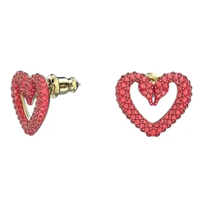 Swarovski Jewelry Swarovski Women's Earrings - Sablima Red Heart Shape Gold Tone Plated | 5634812