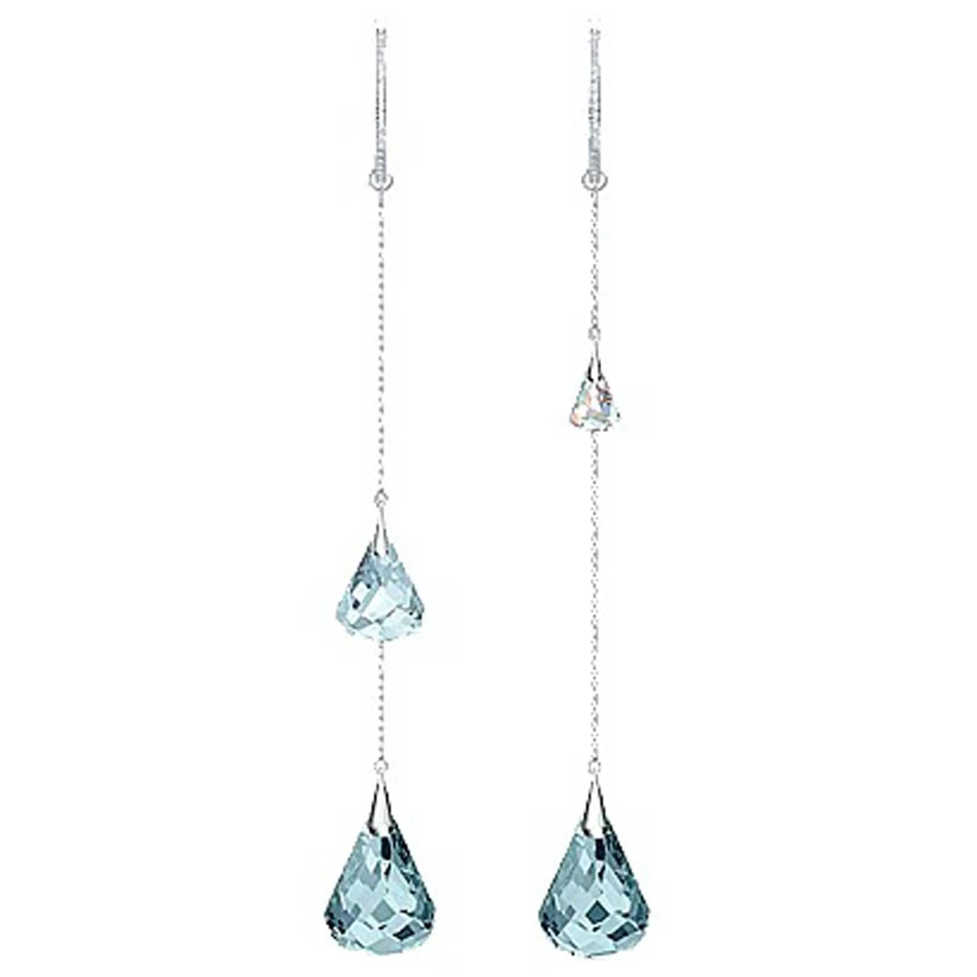 Swarovski Jewelry Swarovski Women's Earrings - Spirit Rhodium Plated Hoop Pierced Crystal | 5521784