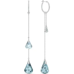 Swarovski Jewelry Swarovski Women's Earrings - Spirit Rhodium Plated Hoop Pierced Crystal | 5521784
