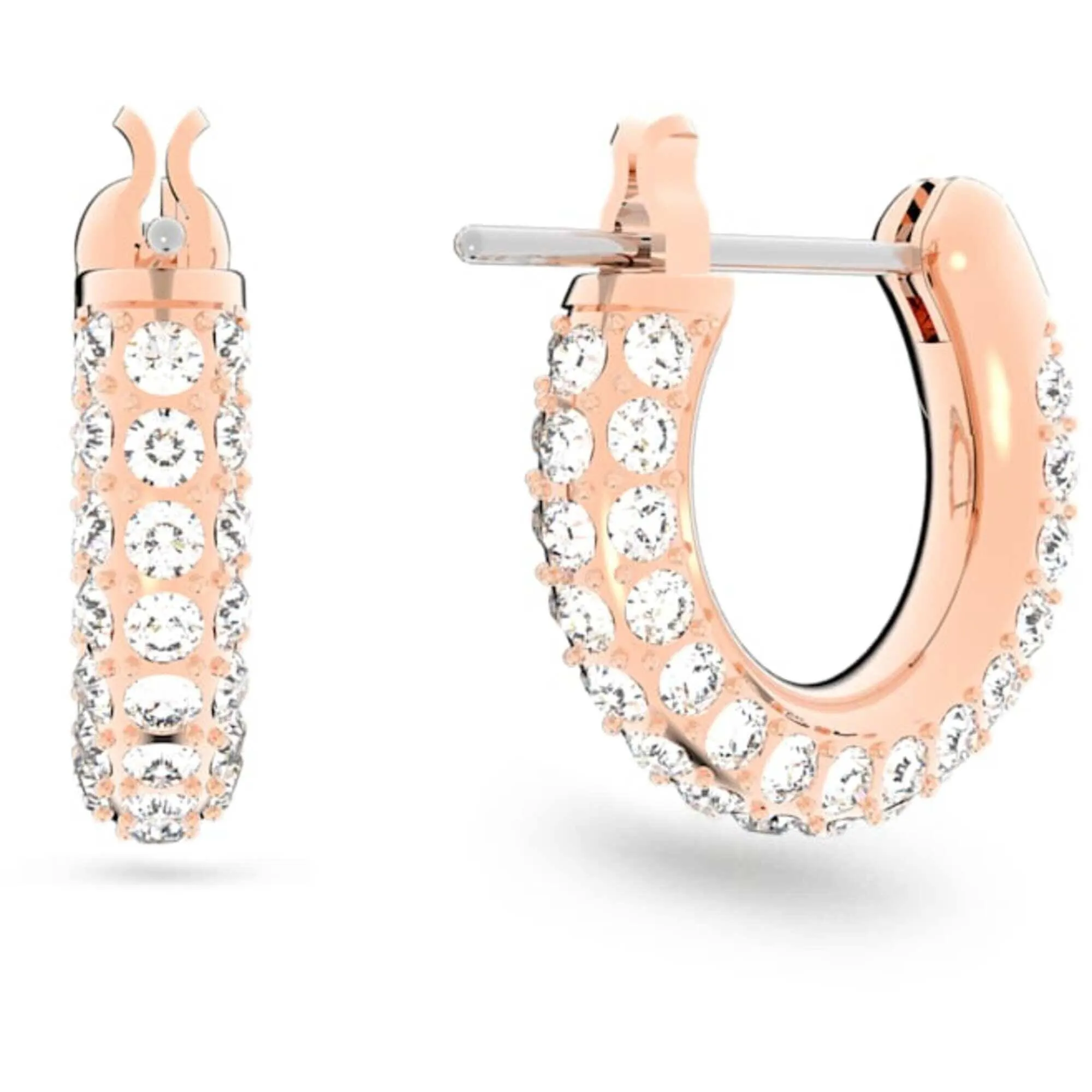 Swarovski Jewelry Swarovski Women's Earrings - Stone Rose Gold Tone Plated Metal Hoop Pierced | 5446008