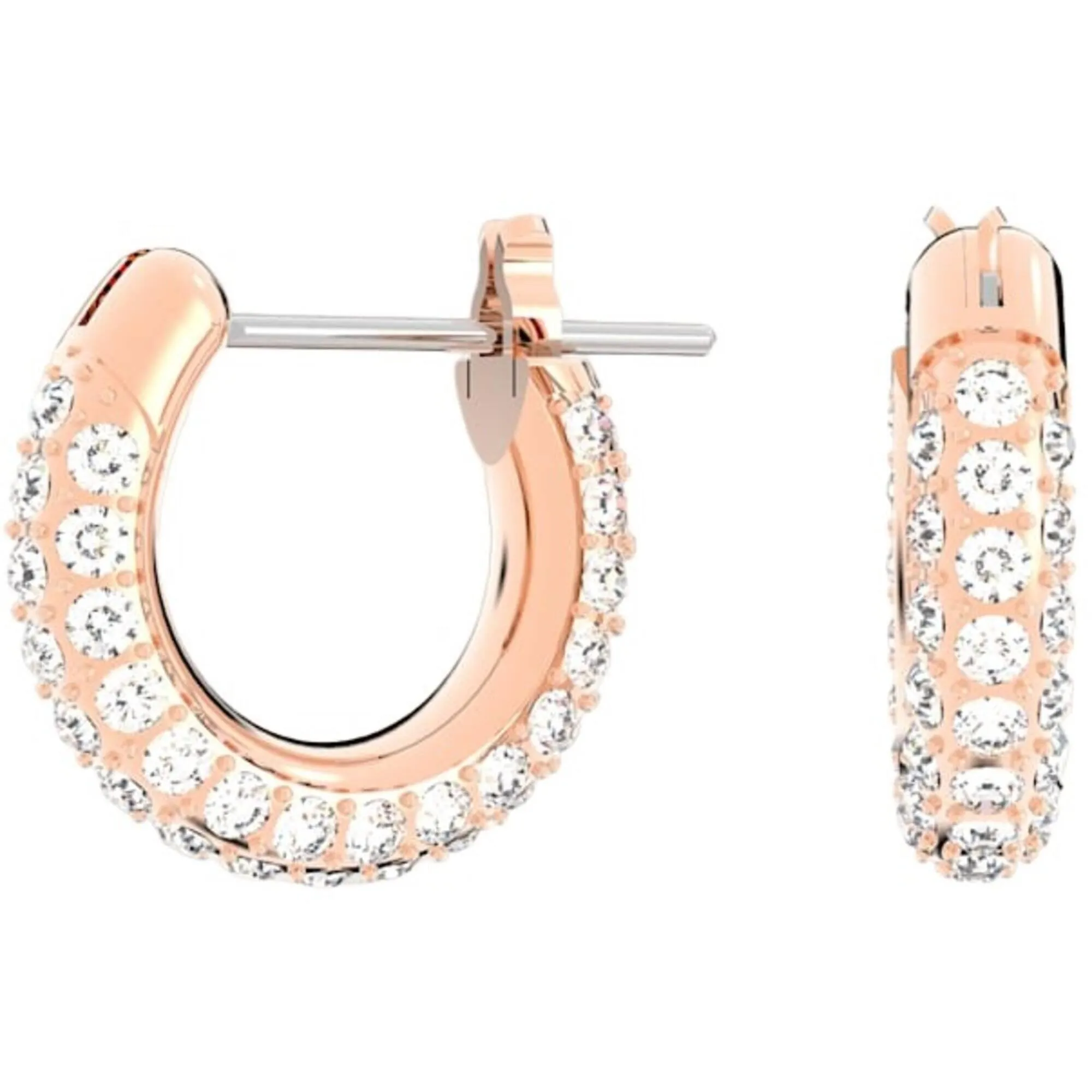 Swarovski Jewelry Swarovski Women's Earrings - Stone Rose Gold Tone Plated Metal Hoop Pierced | 5446008