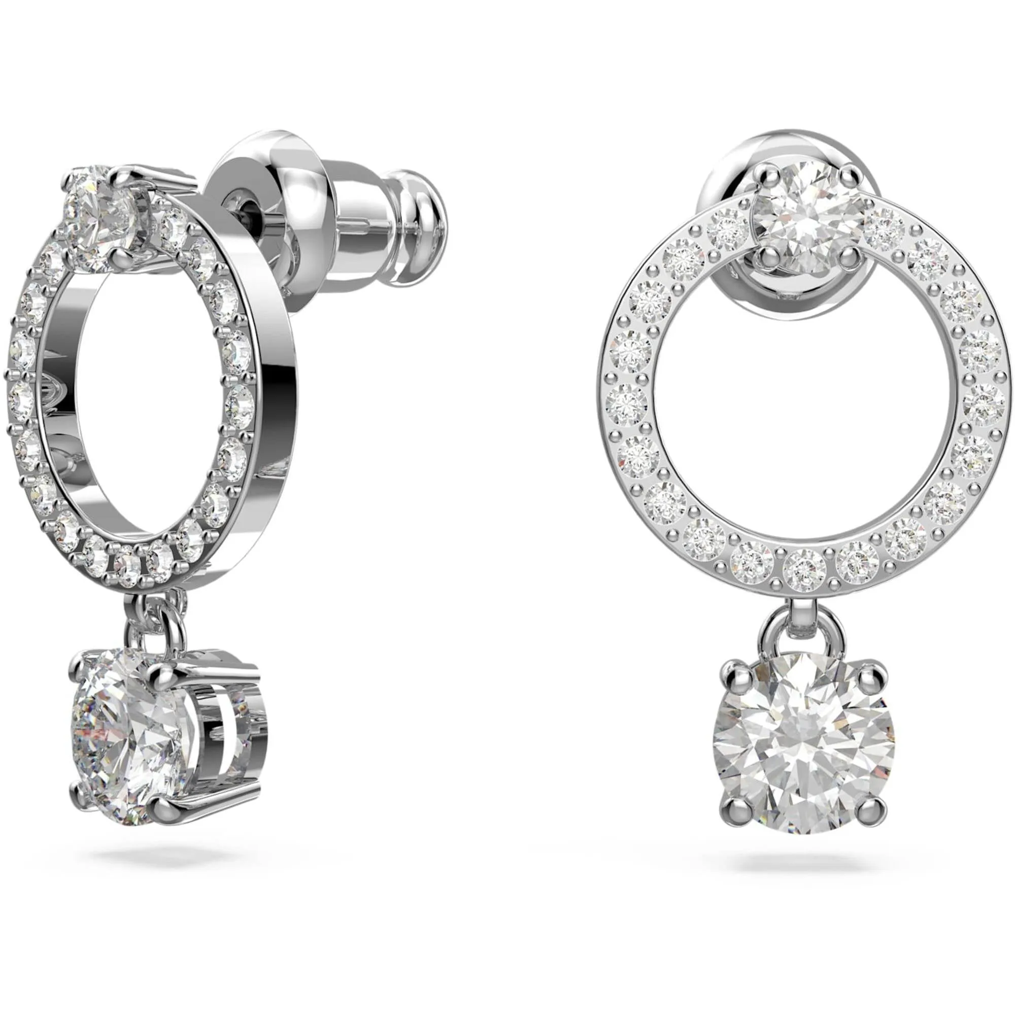 Swarovski Jewelry Swarovski Women's Hoop Earrings - Constella Round Crystal Rhodium Plated 5563278