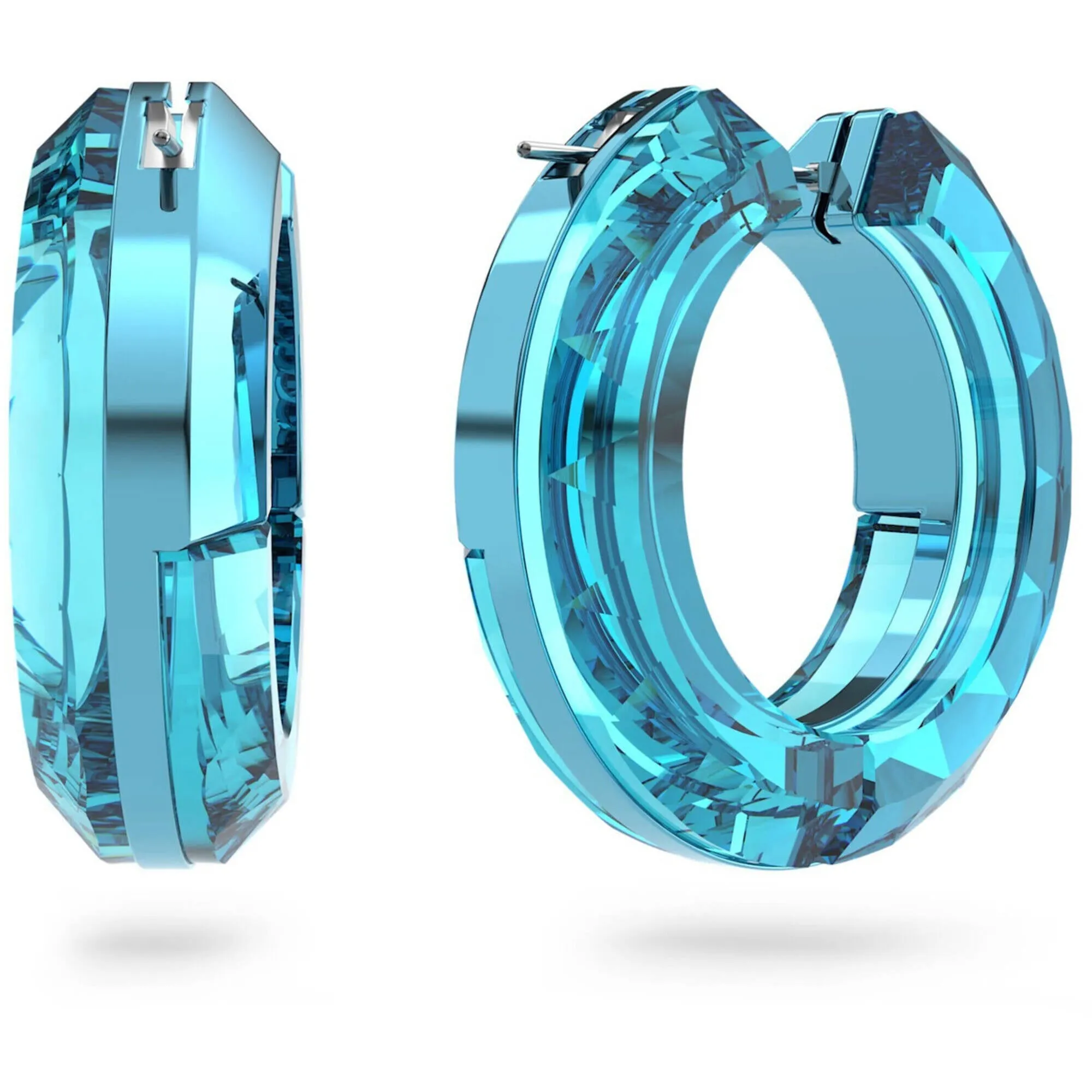 Swarovski Jewelry Swarovski Women's Hoop Earrings - Lucent Blue Aluminum and Crystals | 5629220