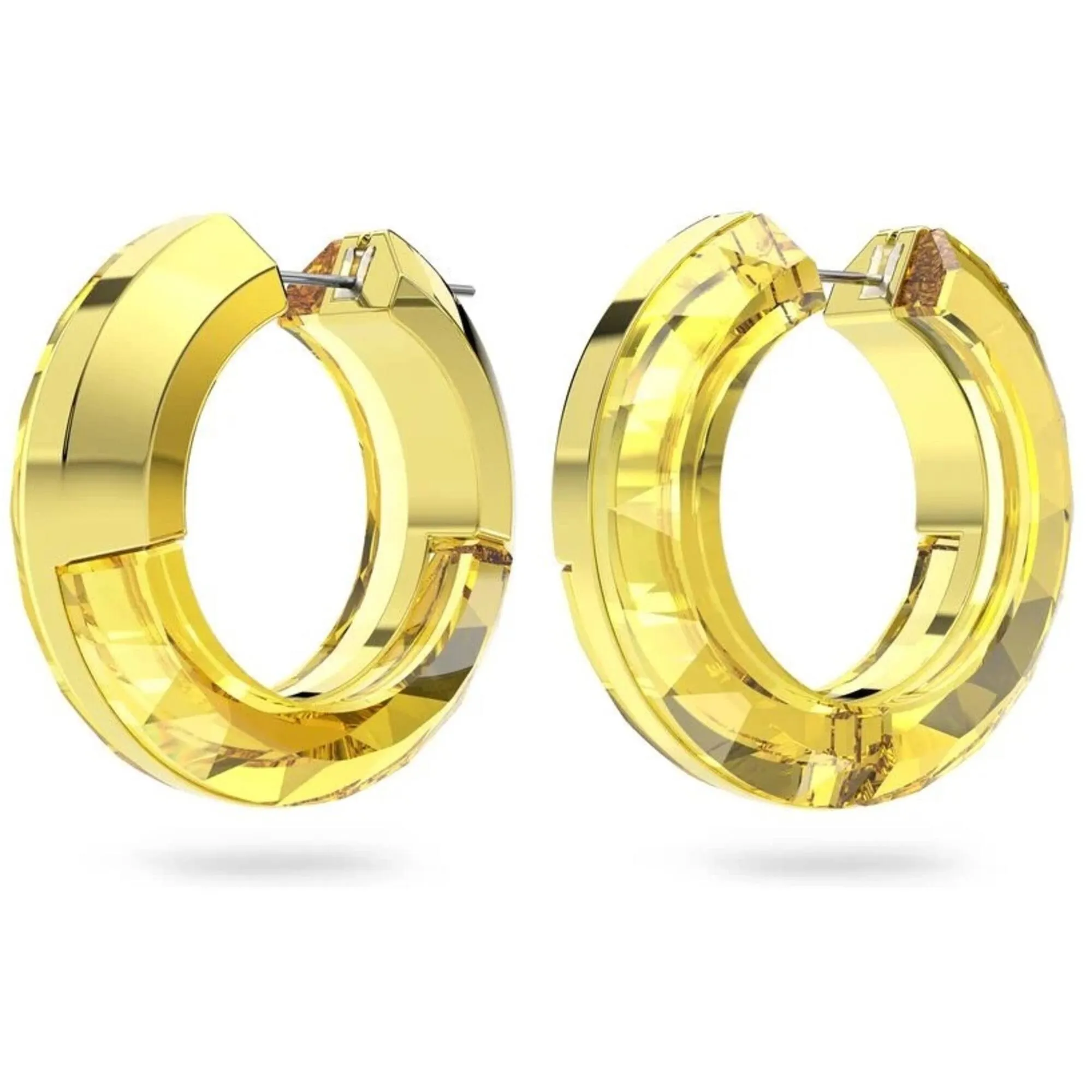 Swarovski Jewelry Swarovski Women's Hoop Earrings - Lucent Yellow Gold Aluminum, Crystals | 5633435