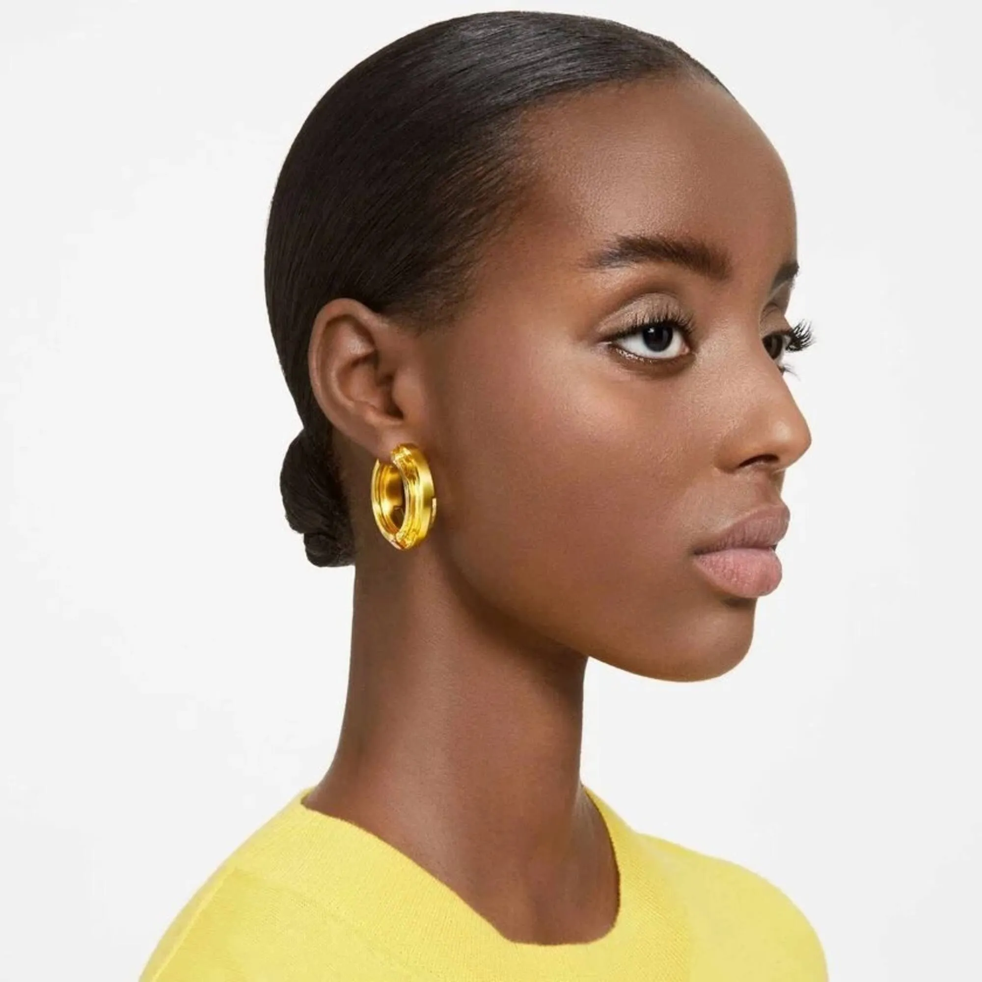 Swarovski Jewelry Swarovski Women's Hoop Earrings - Lucent Yellow Gold Aluminum, Crystals | 5633435