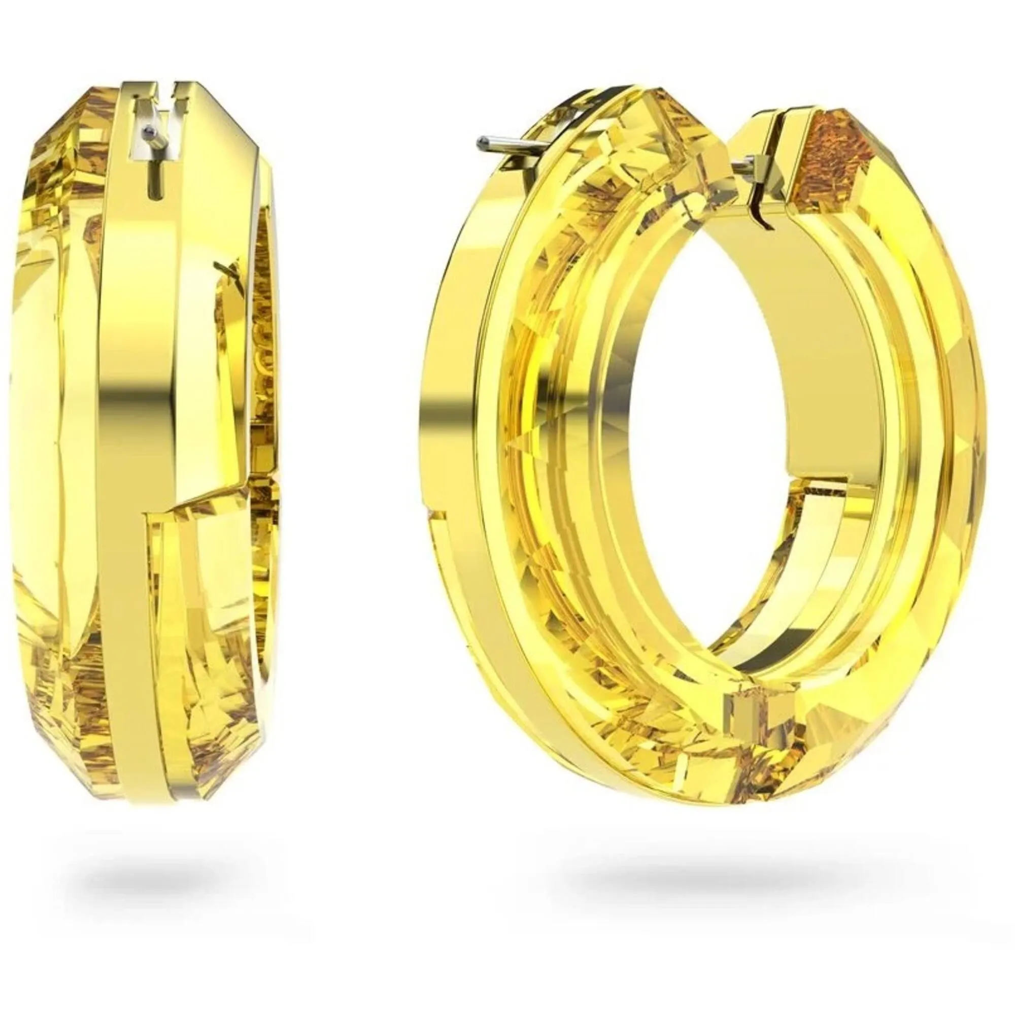 Swarovski Jewelry Swarovski Women's Hoop Earrings - Lucent Yellow Gold Aluminum, Crystals | 5633435