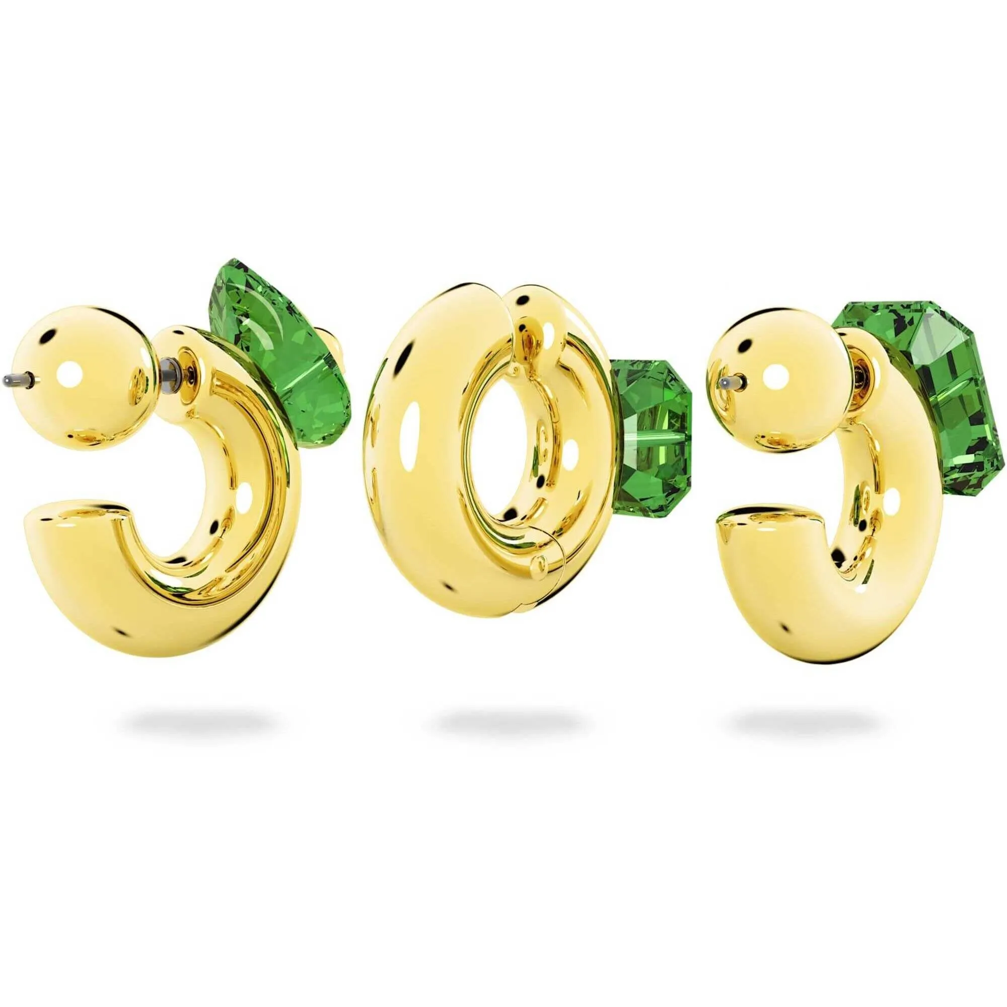 Swarovski Jewelry Swarovski Women's Hoop Earrings - Numina Green Mixed Cuts Crystals, Set of 3 | 5633781