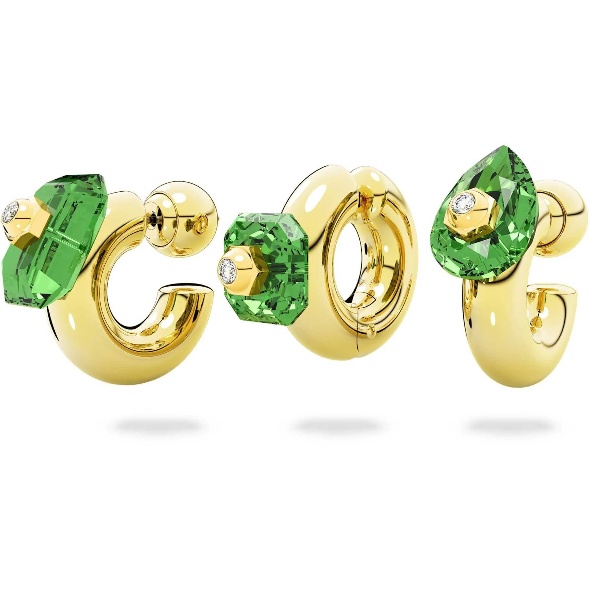 Swarovski Jewelry Swarovski Women's Hoop Earrings - Numina Green Mixed Cuts Crystals, Set of 3 | 5633781