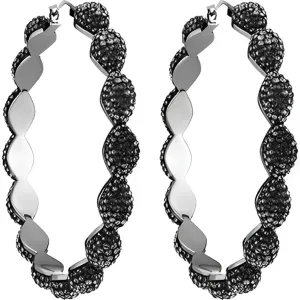 Swarovski Jewelry Swarovski Women's Hoop Pierced Earrings - Atelier Black Crystals Moselle | 5455694