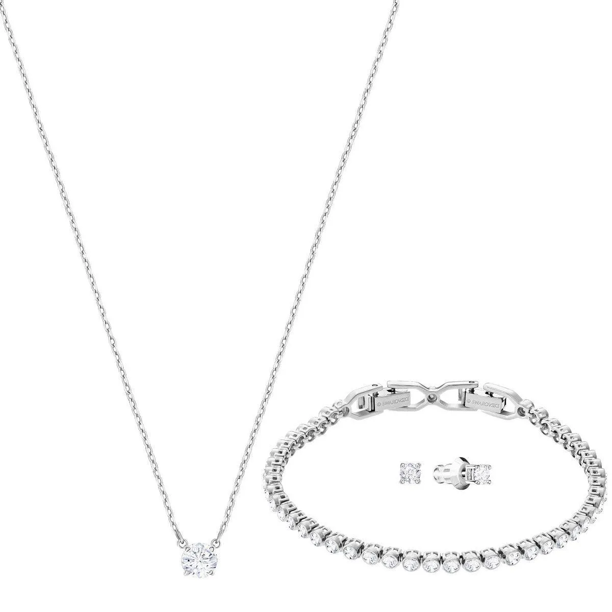 Swarovski Jewelry Swarovski Women's Jewelry Set - Attract Emily Rhodium-Plated Crystals | 5408443