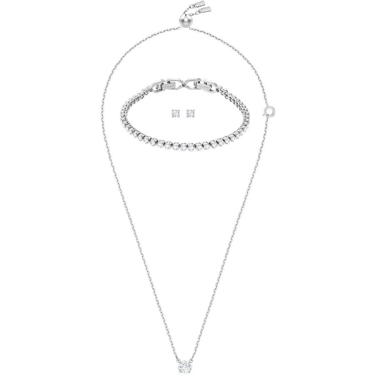 Swarovski Jewelry Swarovski Women's Jewelry Set - Attract Emily Rhodium-Plated Crystals | 5408443