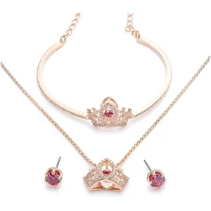 Swarovski Jewelry Swarovski Women's Jewelry Set - Bee A Queen Red Stone Rose Gold Plated | 5501075