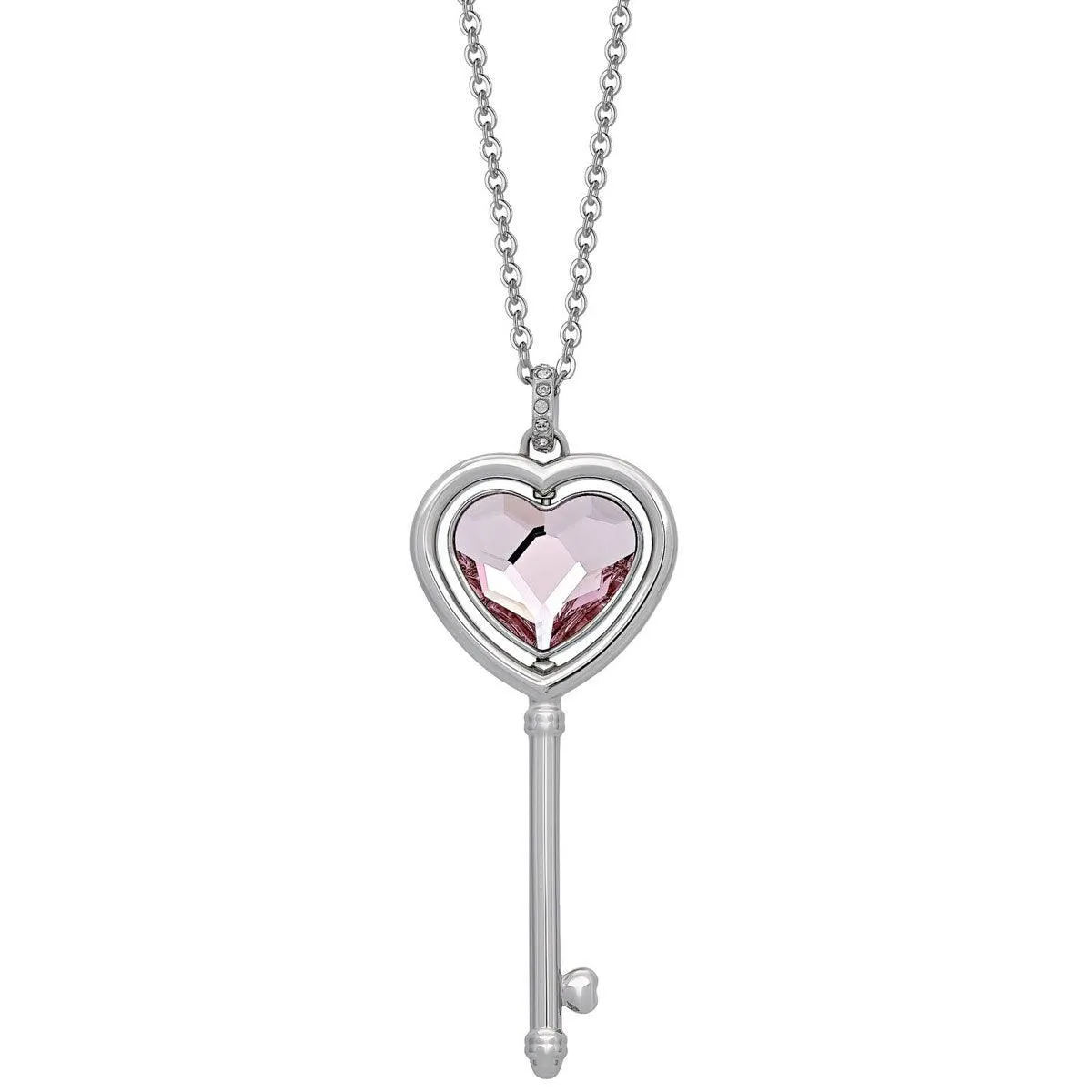 Swarovski Jewelry Swarovski Women's Jewelry Set - Engaged Rhodium-Plated Pink Crystal | 5225369