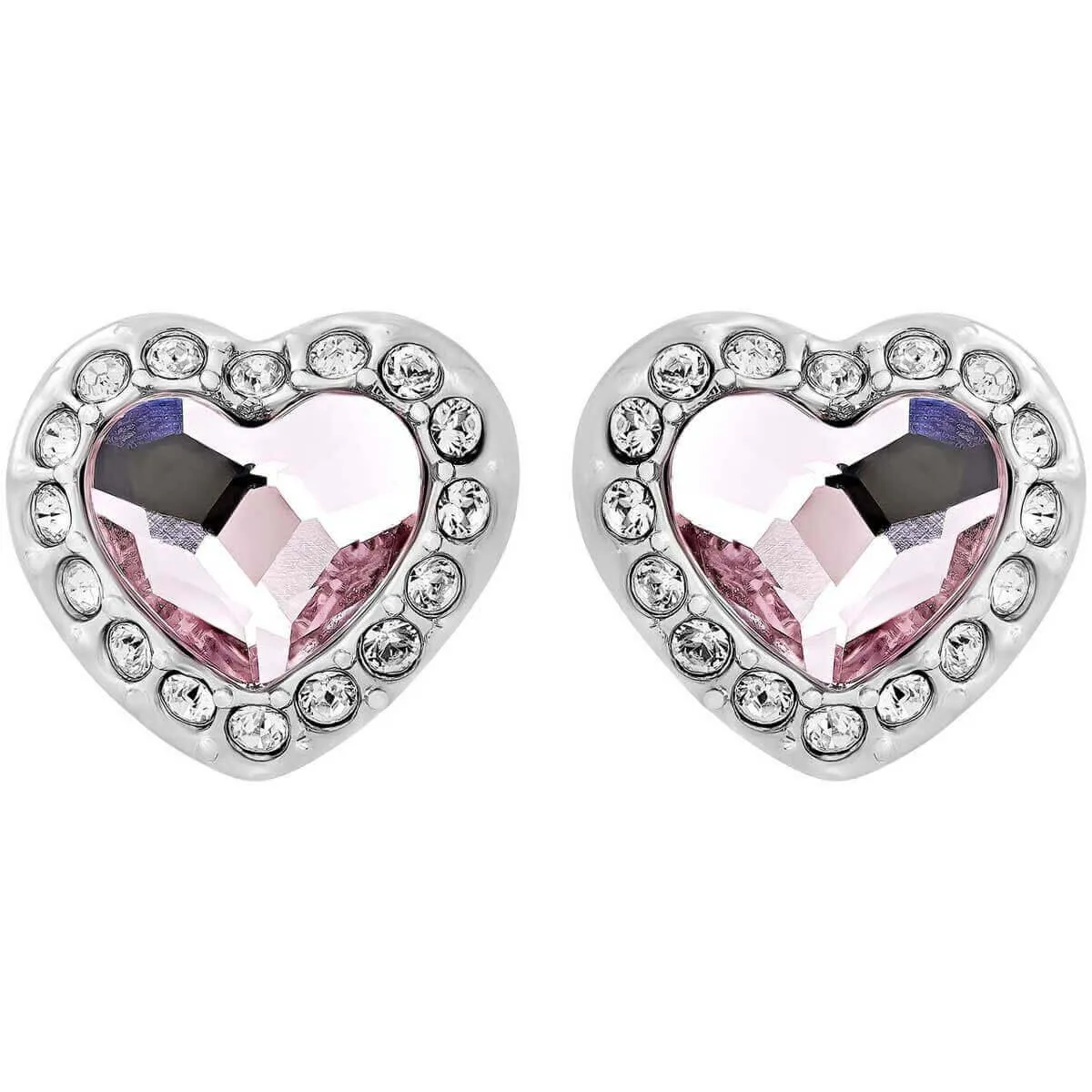 Swarovski Jewelry Swarovski Women's Jewelry Set - Engaged Rhodium-Plated Pink Crystal | 5225369
