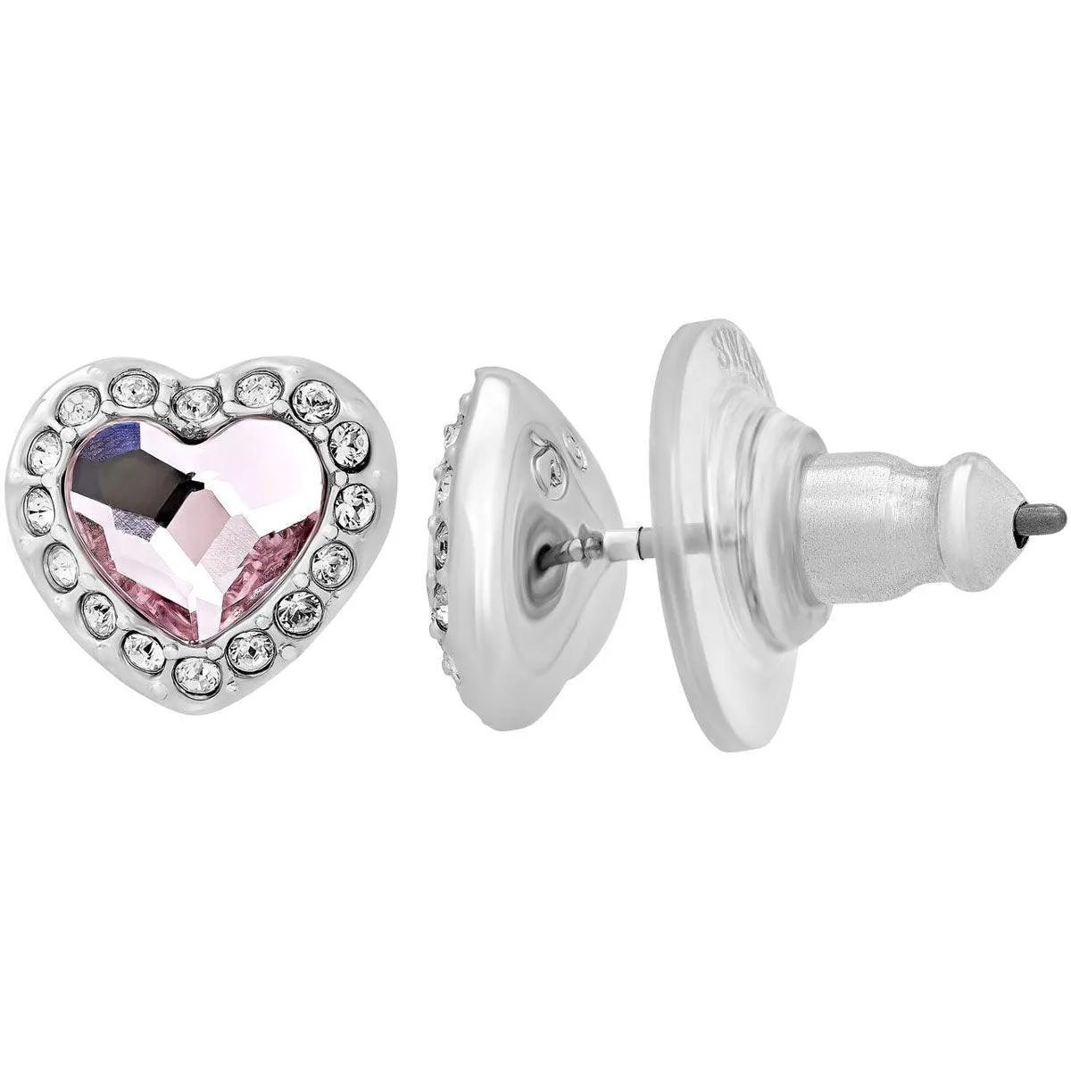 Swarovski Jewelry Swarovski Women's Jewelry Set - Engaged Rhodium-Plated Pink Crystal | 5225369