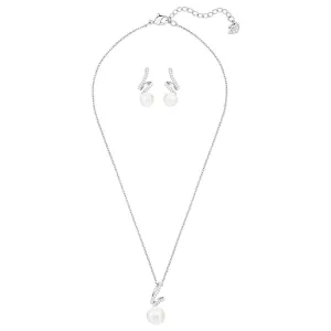 Swarovski Jewelry Swarovski Women's Jewelry Set - Gabriella Pearl Rhodium Plated | 5416177