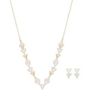 Swarovski Jewelry Swarovski Women's Jewelry Set - Heroism Rose Gold Plated Clear Crystal | 5300923