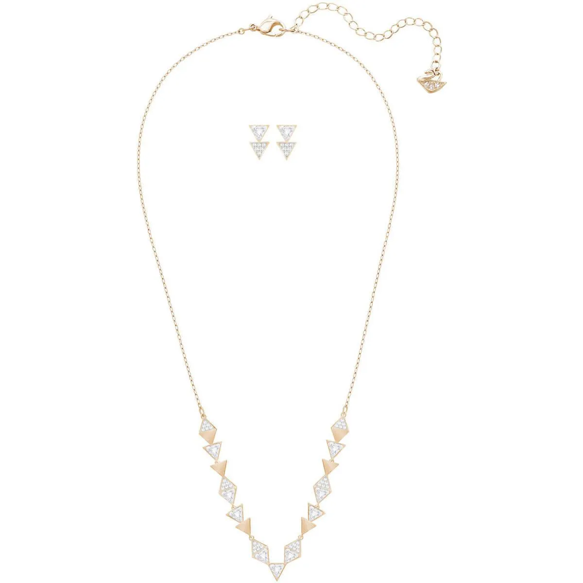Swarovski Jewelry Swarovski Women's Jewelry Set - Heroism Rose Gold Plated Clear Crystal | 5300923