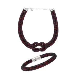 Swarovski Jewelry Swarovski Women's Knot Necklace & Bracelet Set - Stardust Crystal Nylon | 5184476