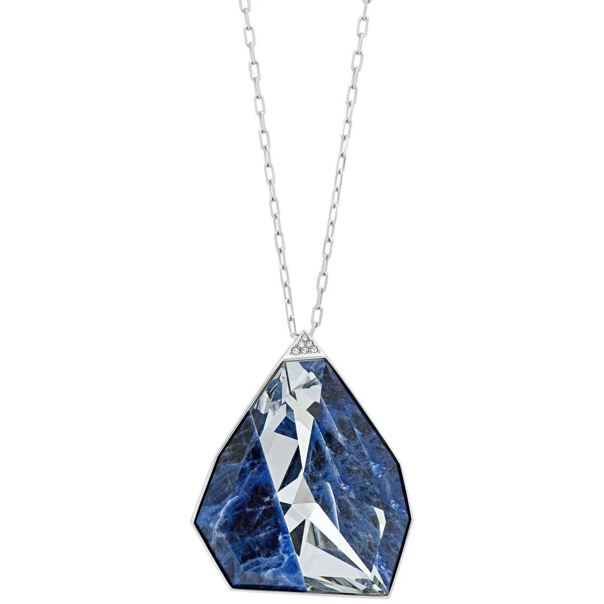 Swarovski Jewelry Swarovski Women's Necklace - Architectural Blue Crystal Pendant Silver Tone | 5159053
