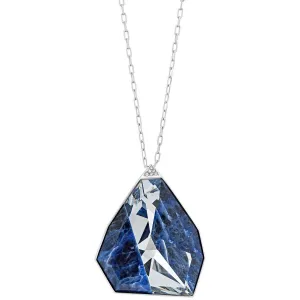 Swarovski Jewelry Swarovski Women's Necklace - Architectural Blue Crystal Pendant Silver Tone | 5159053
