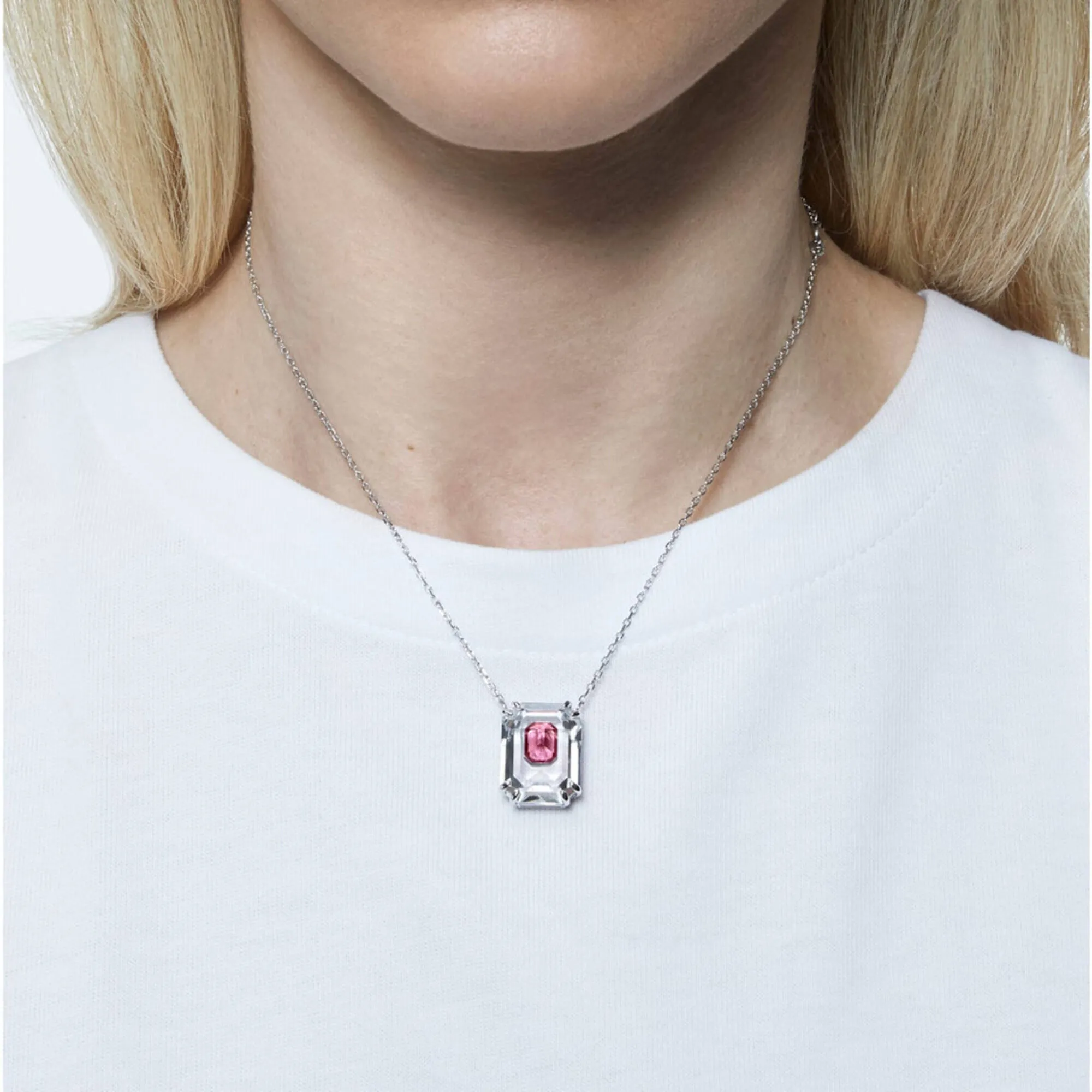 Swarovski Jewelry Swarovski Women's Necklace - Chroma Octagon Cut Crystal with Rhodium Plated | 5608647