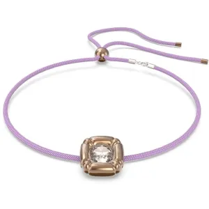Swarovski Jewelry Swarovski Women's Necklace - Dulcis Purple Cord and Rose Gold Cushion Cut | 5622377