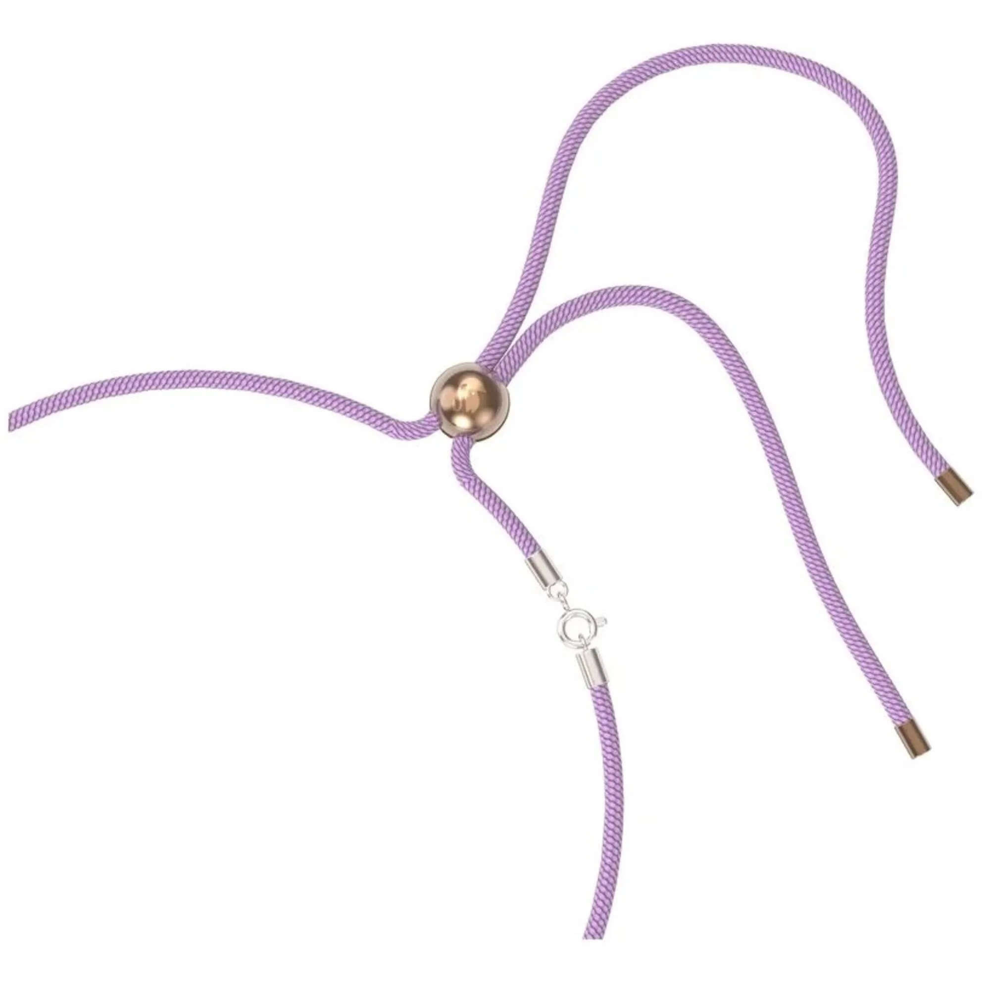 Swarovski Jewelry Swarovski Women's Necklace - Dulcis Purple Cord and Rose Gold Cushion Cut | 5622377