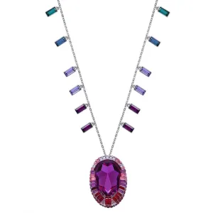 Swarovski Jewelry Swarovski Women's Necklace - Eminence Rhodium-Plated Long Pendant Crystal | 5197510