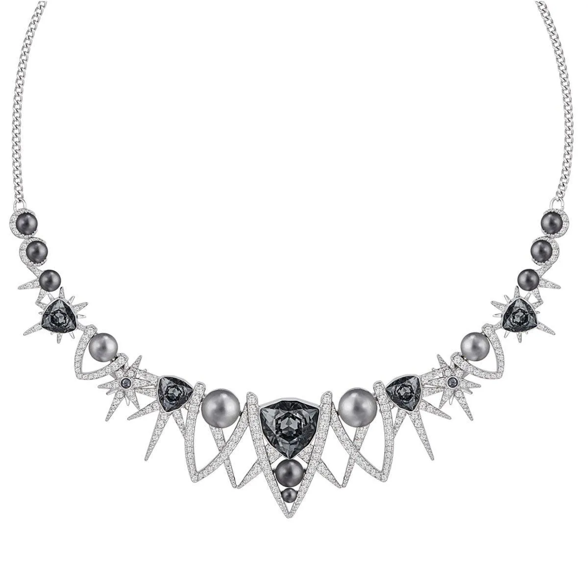 Swarovski Jewelry Swarovski Women's Necklace - Fantastic Rhodium-Plated Grey & Clear Crystal | 5216630