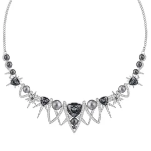 Swarovski Jewelry Swarovski Women's Necklace - Fantastic Rhodium-Plated Grey & Clear Crystal | 5216630
