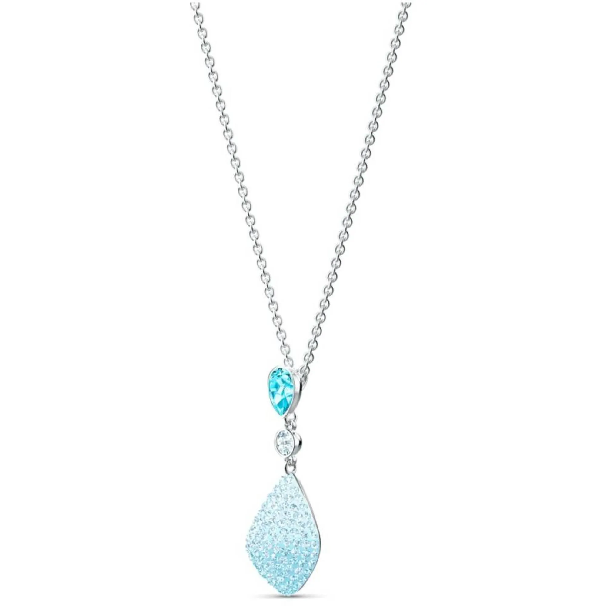 Swarovski Jewelry Swarovski Women's Necklace - Fun Aqua Crystal Rhodium Plated | 5516584