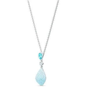 Swarovski Jewelry Swarovski Women's Necklace - Fun Aqua Crystal Rhodium Plated | 5516584