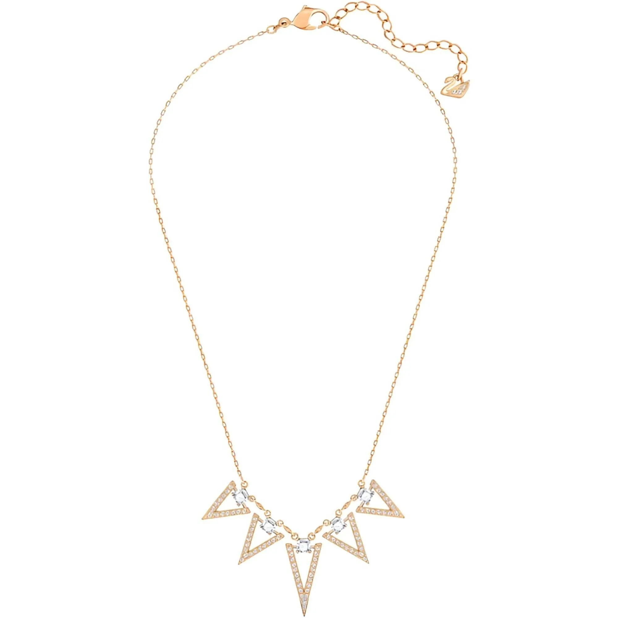 Swarovski Jewelry Swarovski Women's Necklace - Funk Rose Gold Plated with Square Cut Stones | 5241273