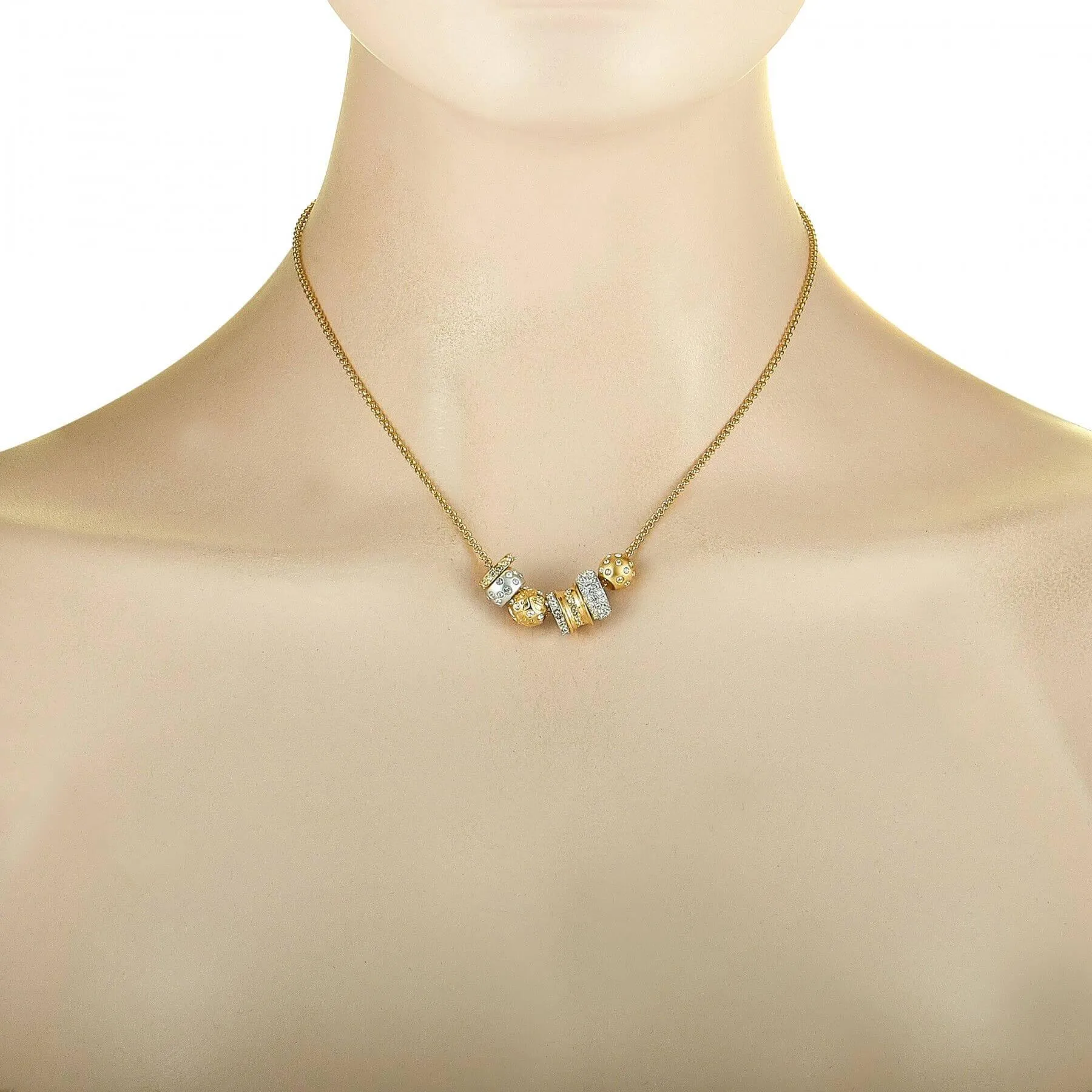 Swarovski Jewelry Swarovski Women's Necklace - Gold Silver & Crystal Mix Kauri | 1093310