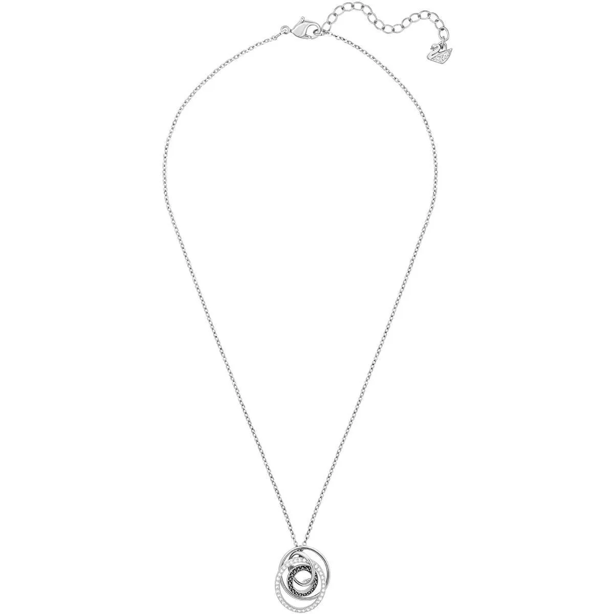 Swarovski Jewelry Swarovski Women's Necklace - Greeting Rhodium Plated Ring Pendant | 5411123